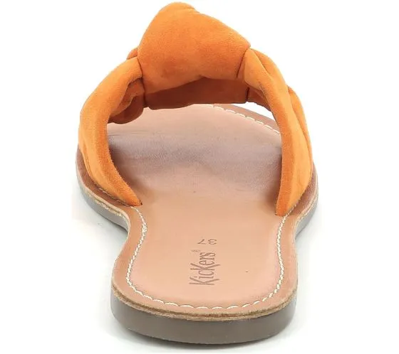 Kickers Divalto zoccoli da donna in vera pelle con cinturini design nodo 895080-50 73 Arancione