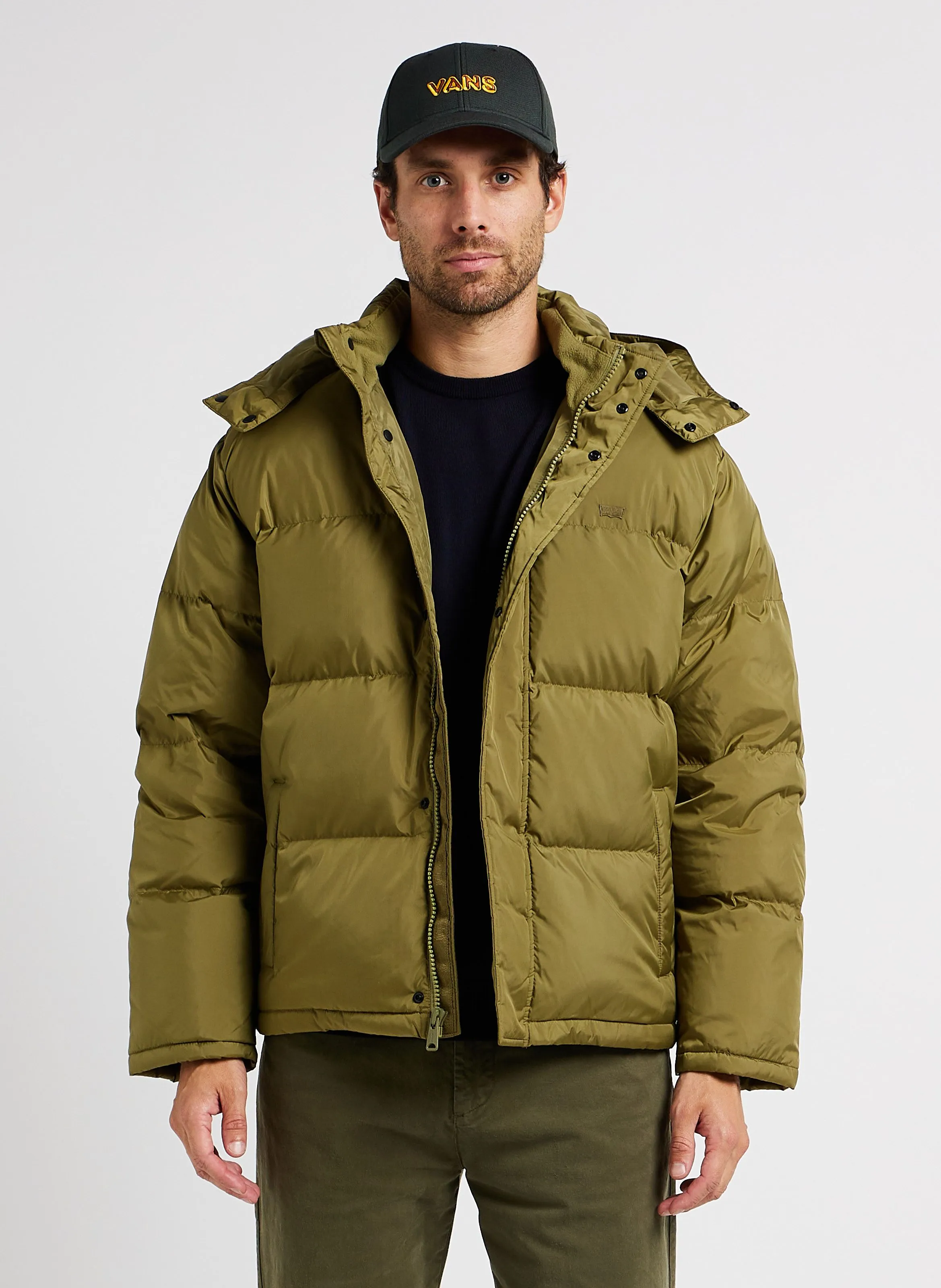  LEVI'S   LAUREL SHORT PUFFER - Piumino dritto con cappuccio staccabile | Verde