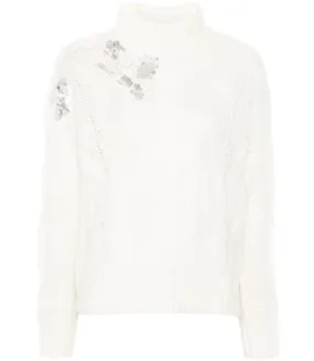 LIU-JO Liu Jo Maglia Bianco Lana Donna