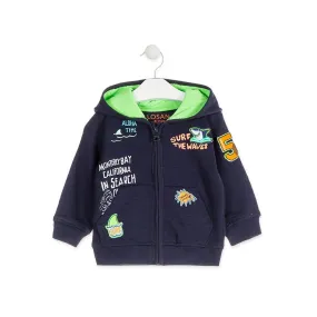 Losan - Felpa Blu Marino Shark Baby Bambino ULTIMA TAGLIA 3-6 MESI