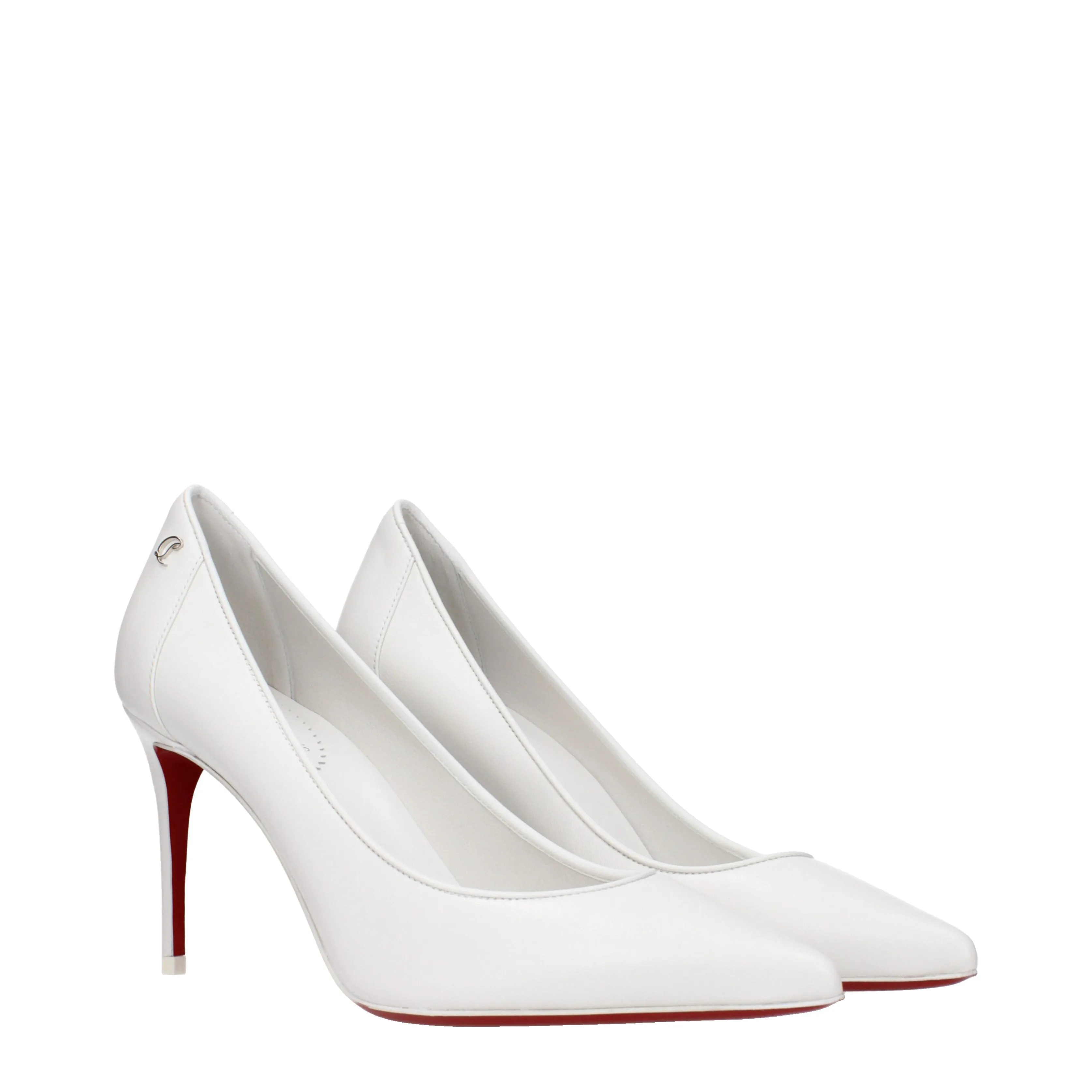 Louboutin Décolleté Kate Donna Pelle Bianco