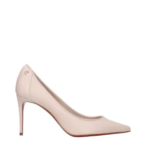 Louboutin Décolleté Kate Donna Pelle Rosa/Latte