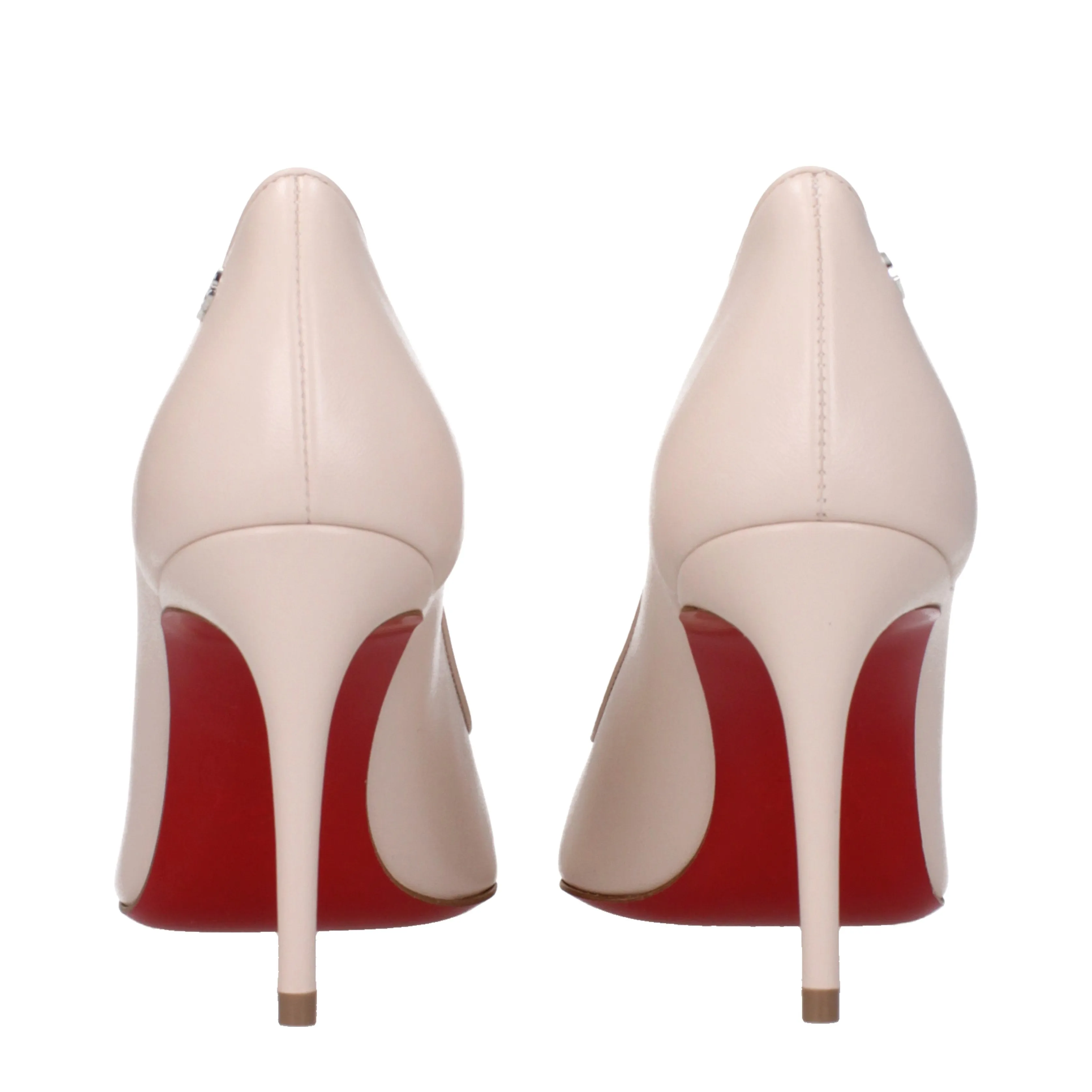 Louboutin Décolleté Kate Donna Pelle Rosa/Latte