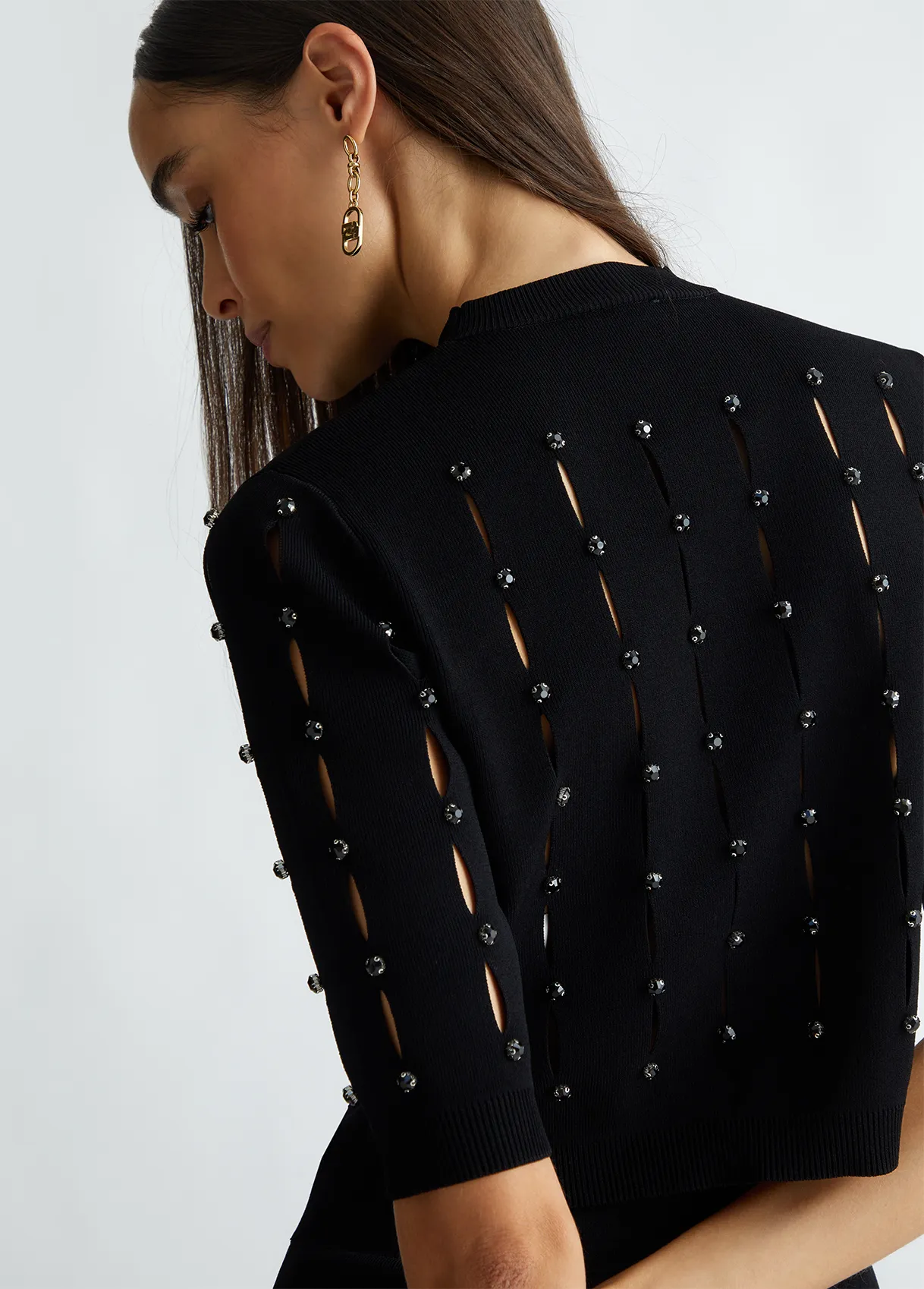 MAGLIA CUT OUT CON STRASS LIU-JO