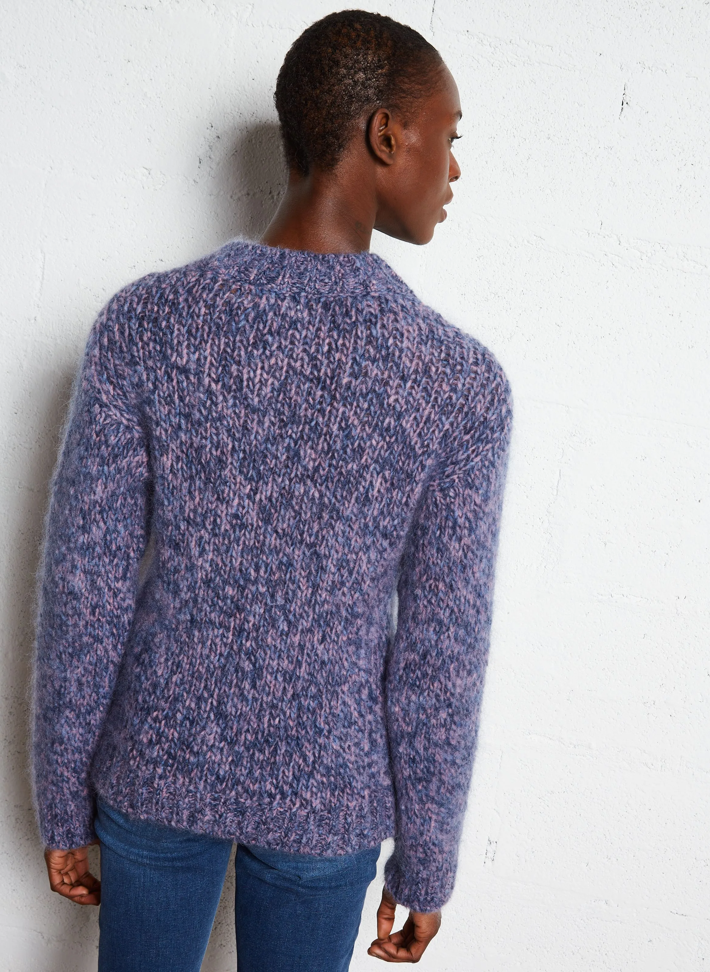  MAISON 123   CASSANDRE - Maglione in maglia mélange | Viola