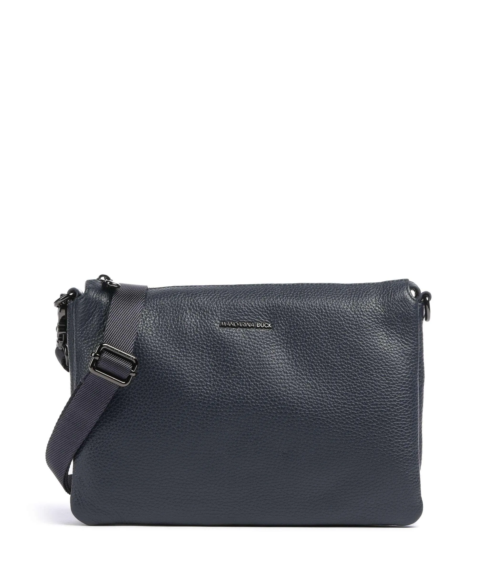  Mandarina Duck Mellow Leather Borsa a spalla pelle di vitello grana blu scuro  