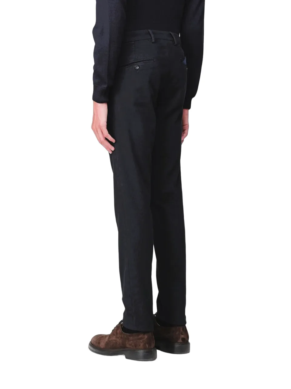 Manuel Ritz pantaloni tinto in gabardina di cotone nero