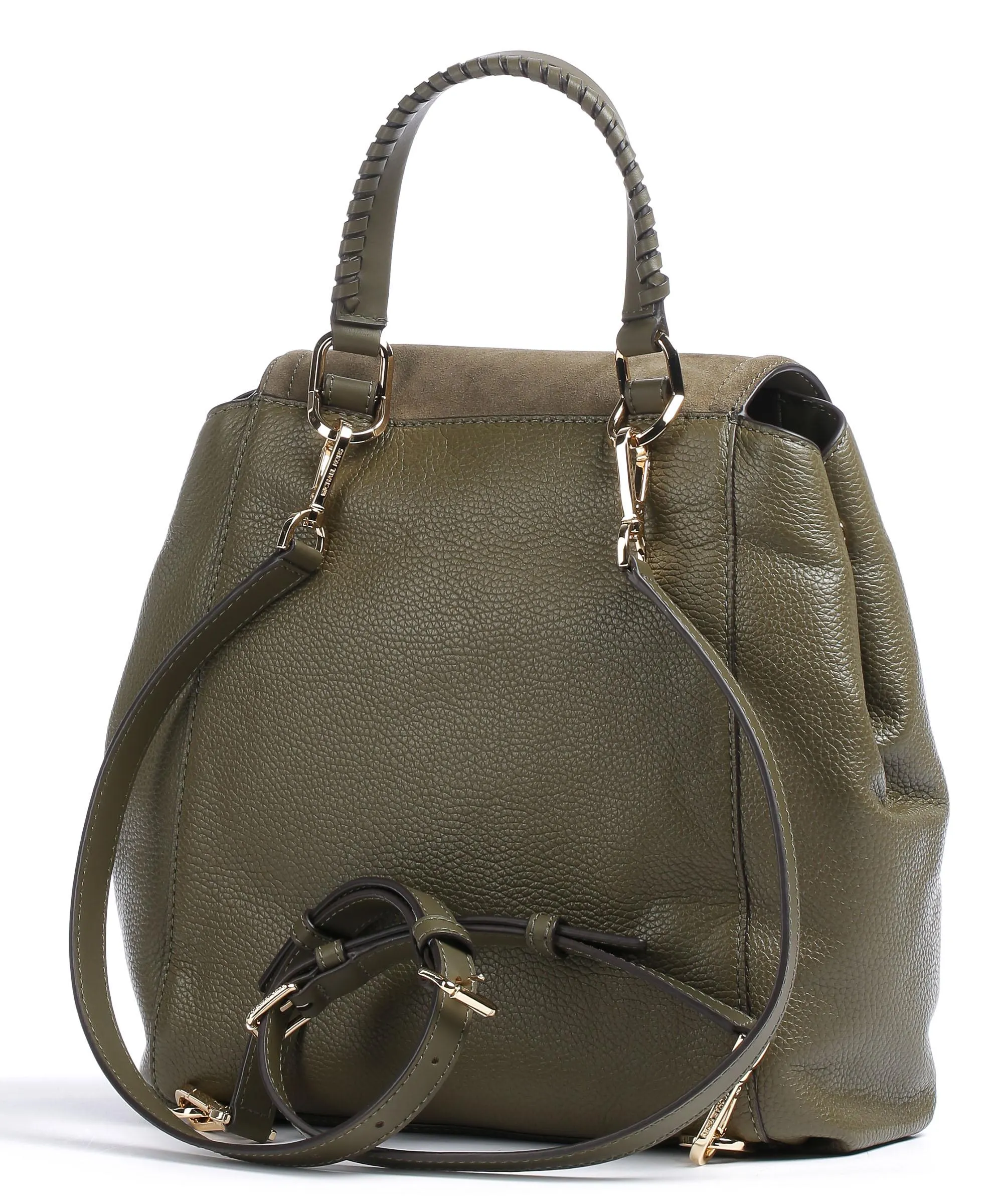  Michael Kors Freya Zaino pelle di vacchetta grana, pelle bovina ruvida verde-oliva  