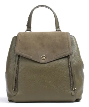  Michael Kors Freya Zaino pelle di vacchetta grana, pelle bovina ruvida verde-oliva  