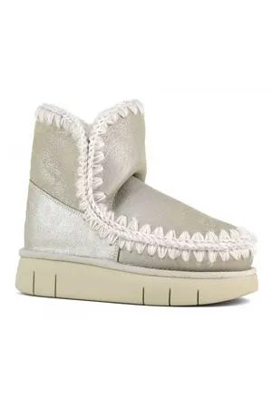 MOU Calzature,Stivali Eskimo 18 bounce in pelle stone metallic 