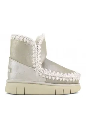 MOU Calzature,Stivali Eskimo 18 bounce in pelle stone metallic 