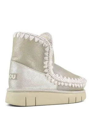 MOU Calzature,Stivali Eskimo 18 bounce in pelle stone metallic 