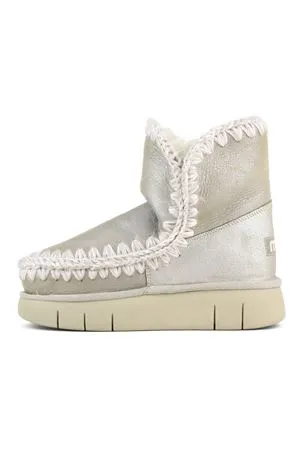 MOU Calzature,Stivali Eskimo 18 bounce in pelle stone metallic 