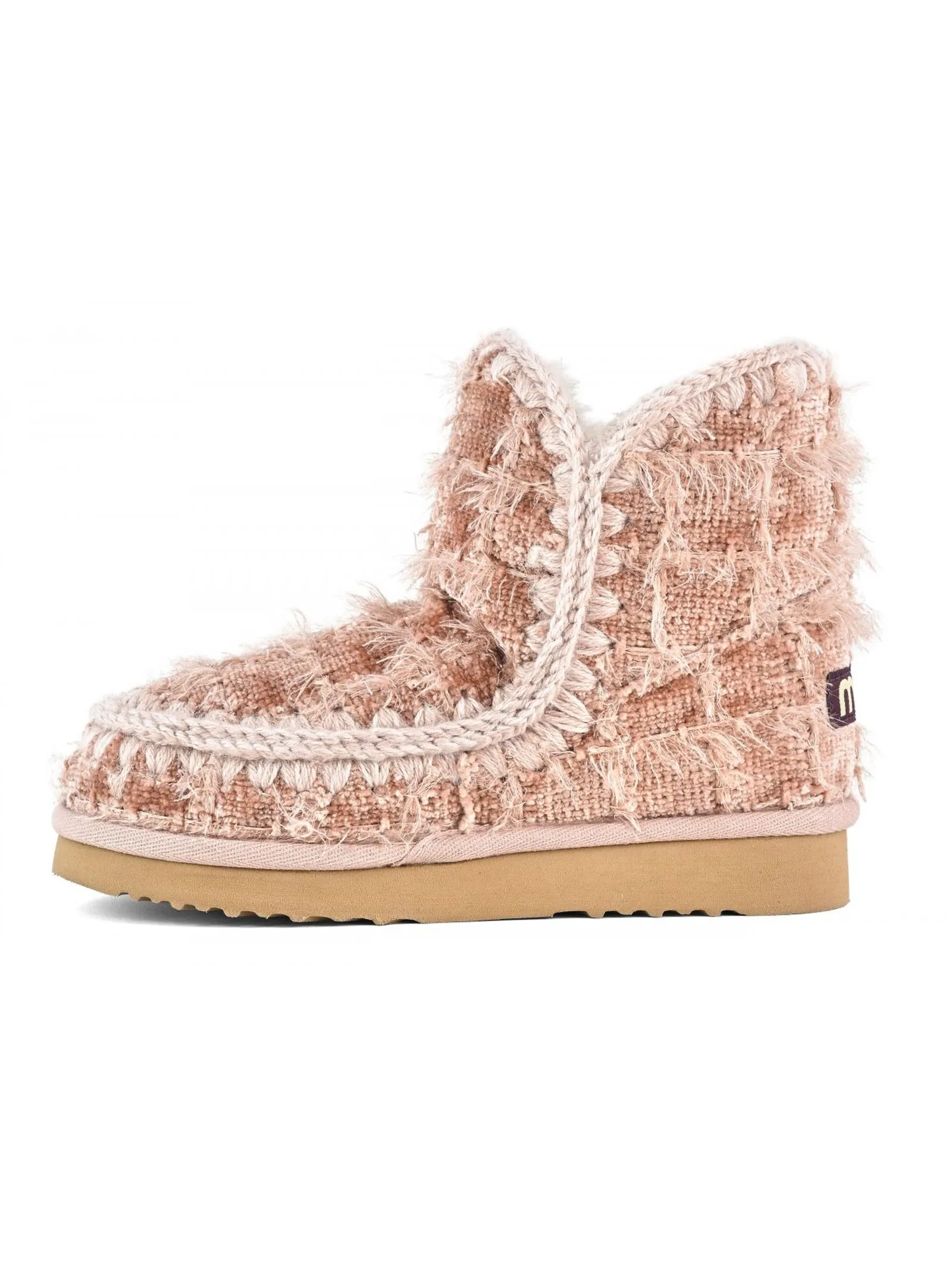 MOU Calzature,Stivali Eskimo 18 textile tessuto shaggy nude 