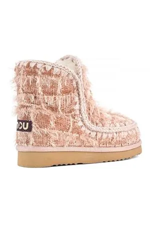 MOU Calzature,Stivali Eskimo 18 textile tessuto shaggy nude 