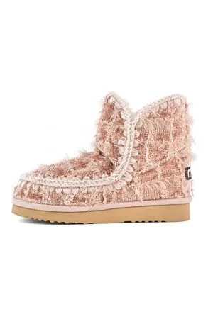 MOU Calzature,Stivali Eskimo 18 textile tessuto shaggy nude 