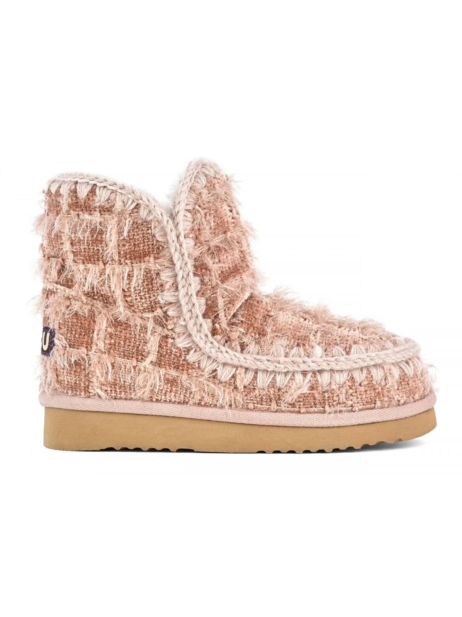 MOU Calzature,Stivali Eskimo 18 textile tessuto shaggy nude 