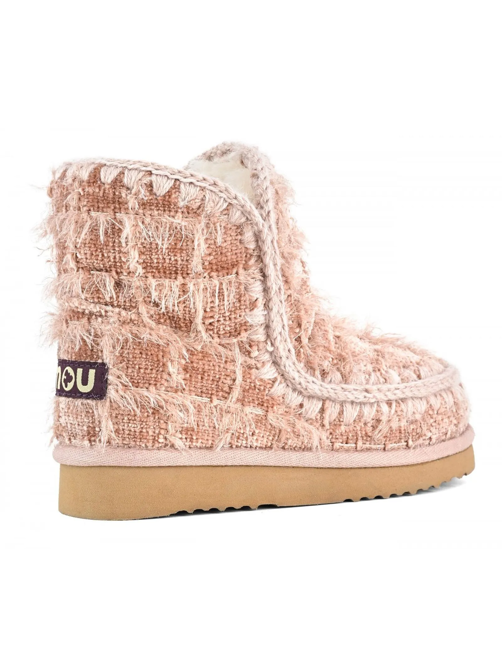 MOU Calzature,Stivali Eskimo 18 textile tessuto shaggy nude 