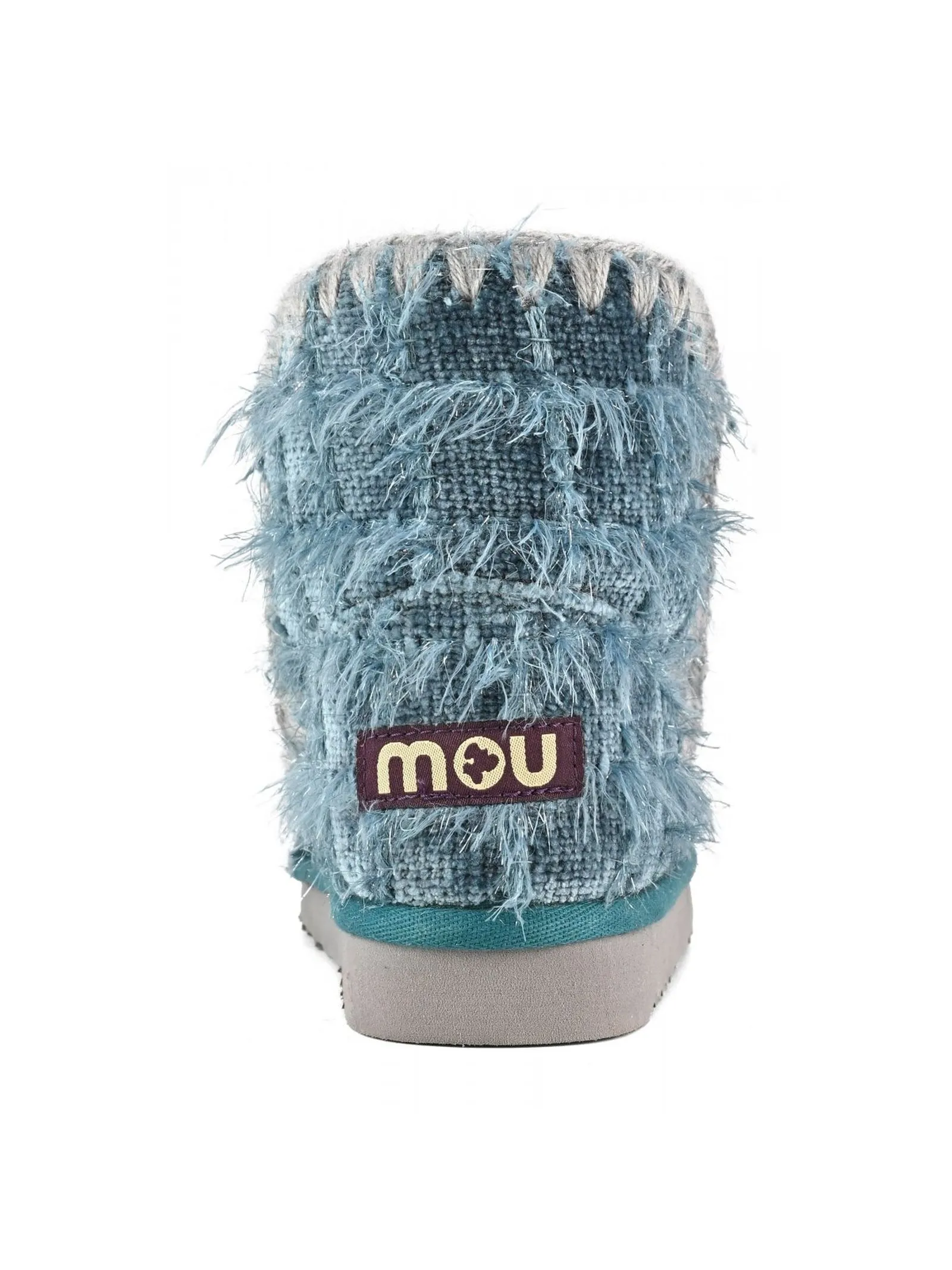 MOU Calzature,Stivali Eskimo 18 textile tessuto shaggy petrolio 