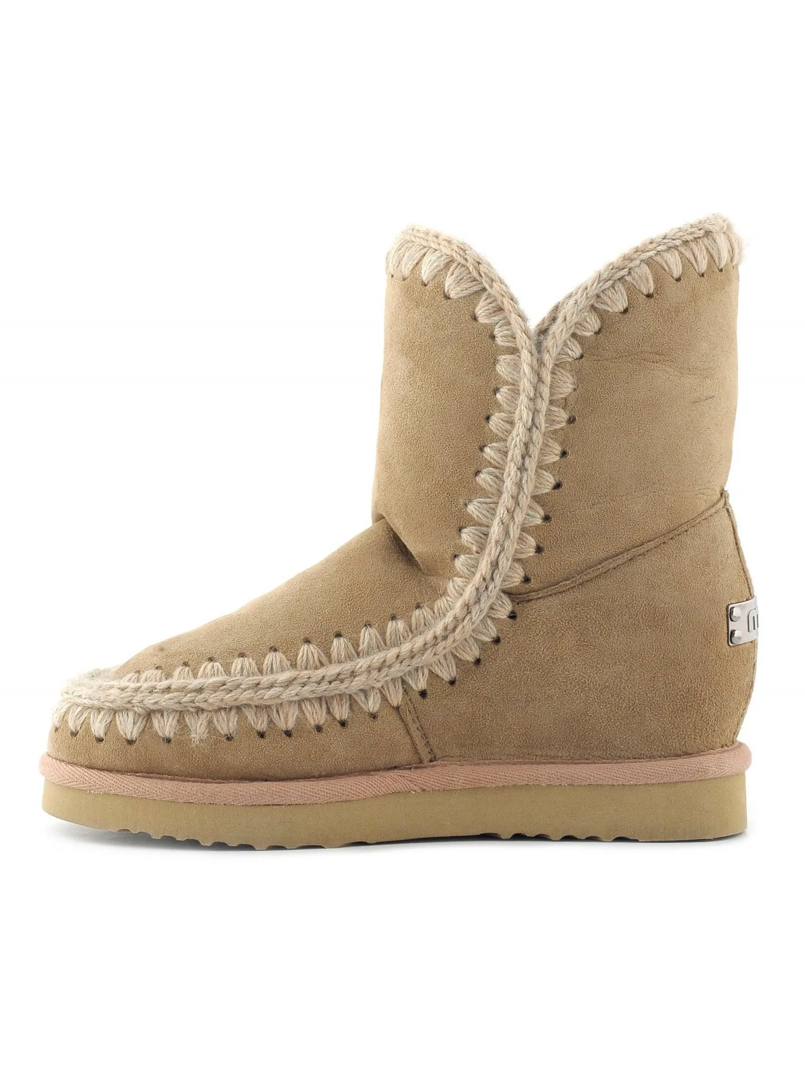 MOU Calzature,Stivali Eskimo inner wedge short beige 