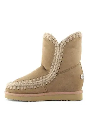 MOU Calzature,Stivali Eskimo inner wedge short beige 