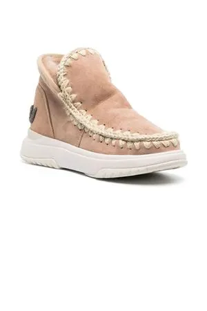 MOU Calzature,Stivali Eskimo jogger pelle double face beige 