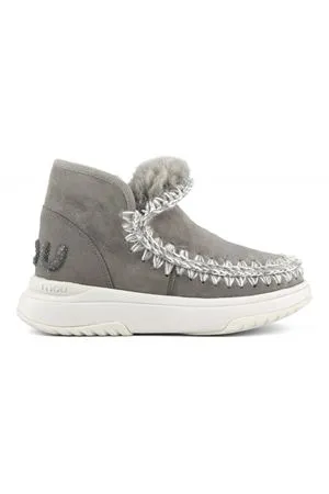 MOU Calzature,Stivali Eskimo jogger pelle double face grigio 