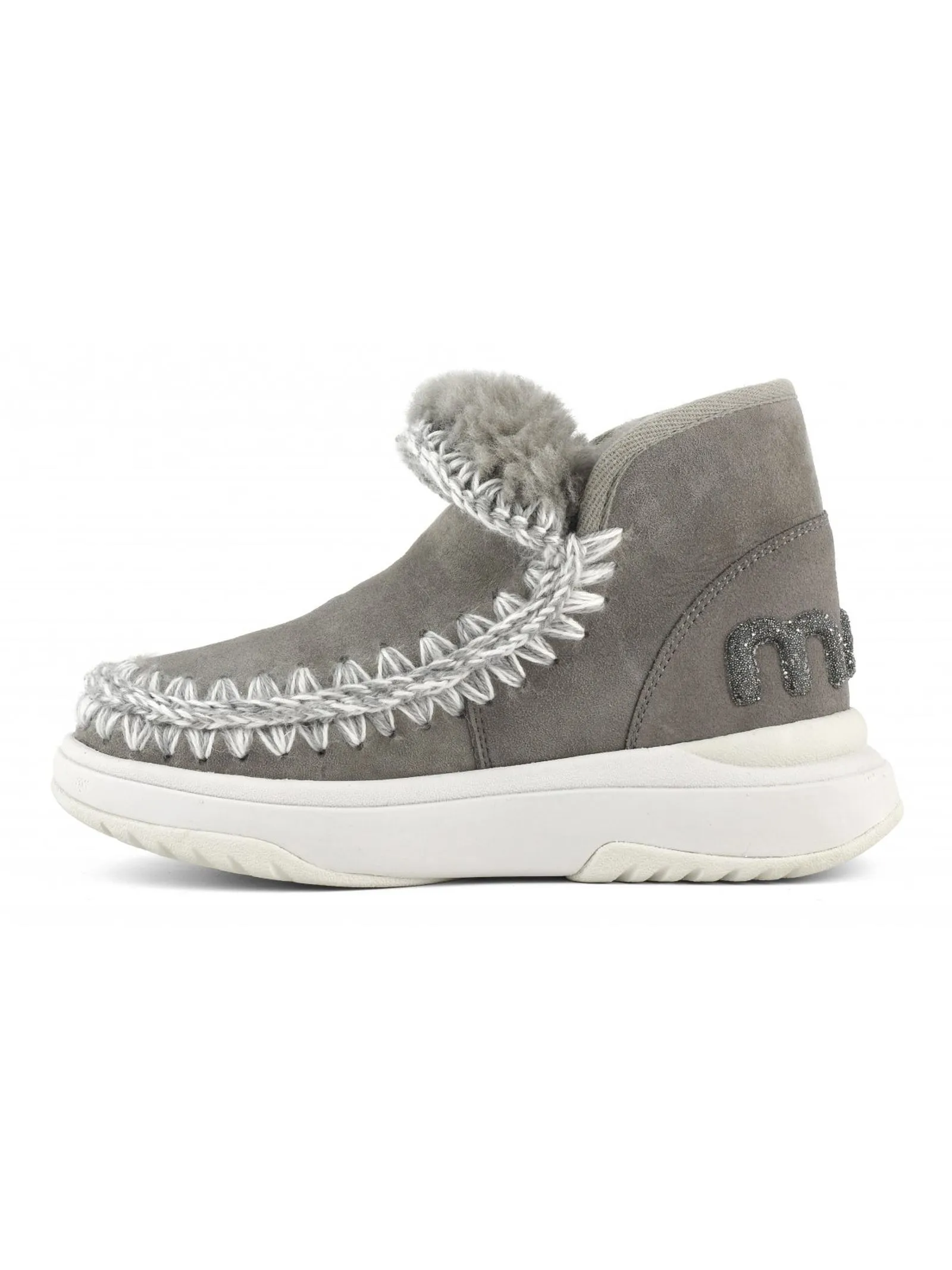 MOU Calzature,Stivali Eskimo jogger pelle double face grigio 