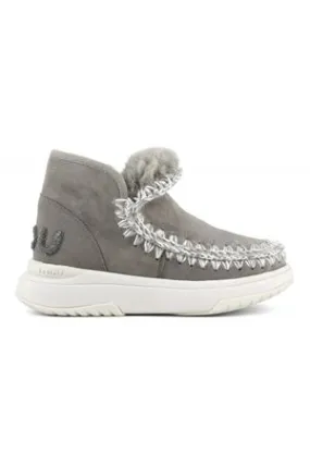 MOU Calzature,Stivali Eskimo jogger pelle double face grigio 