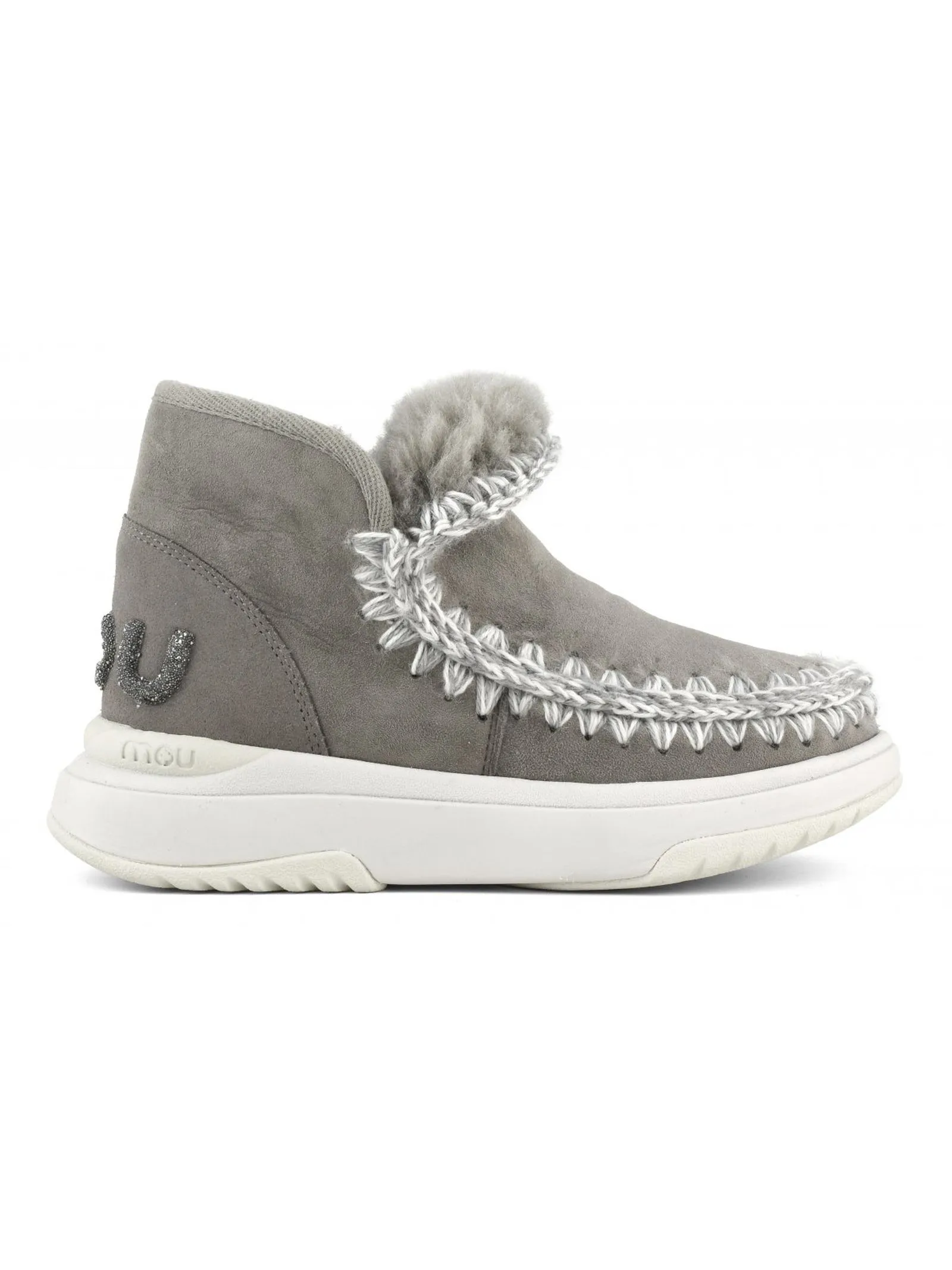 MOU Calzature,Stivali Eskimo jogger pelle double face grigio 