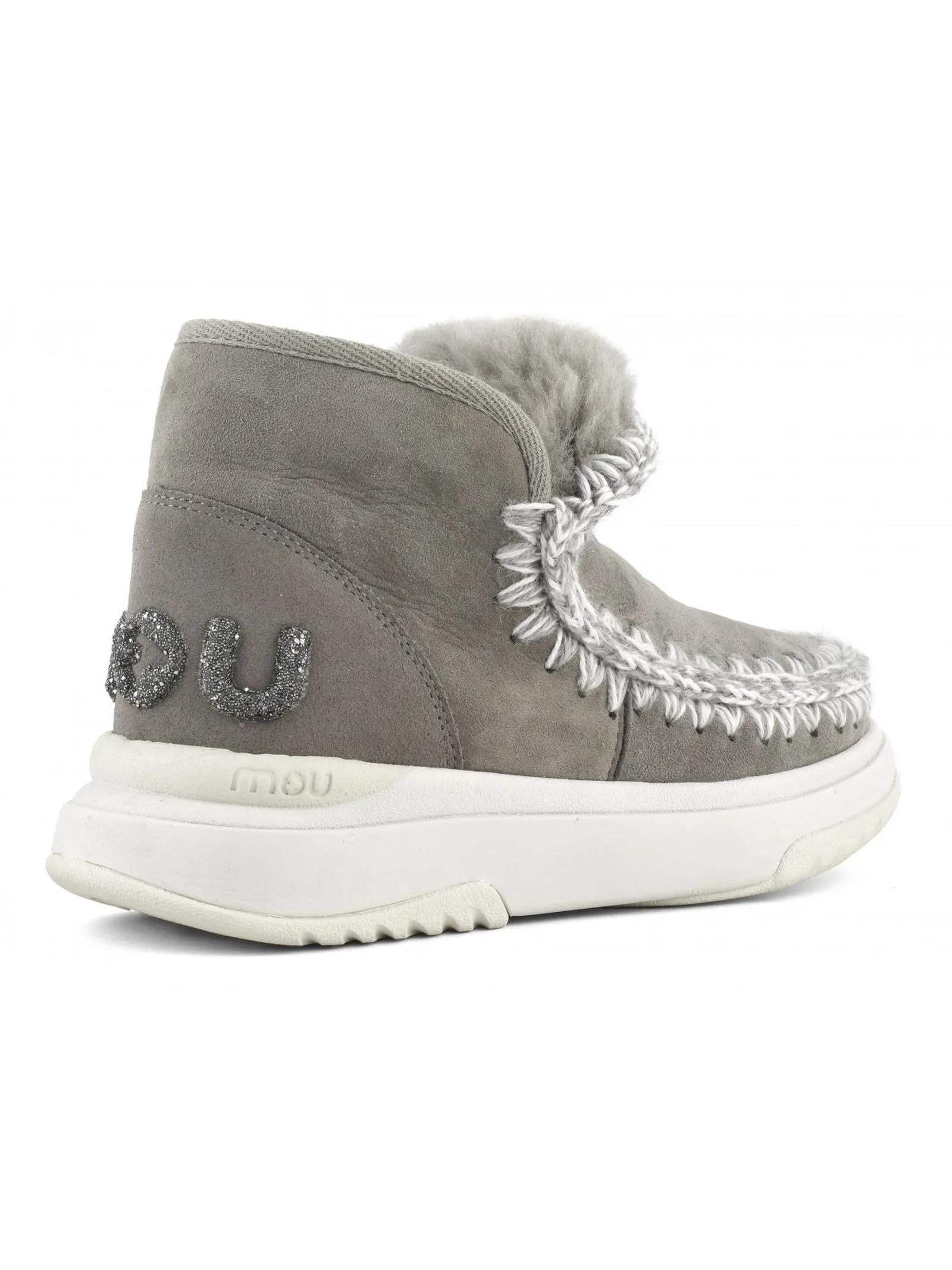 MOU Calzature,Stivali Eskimo jogger pelle double face grigio 