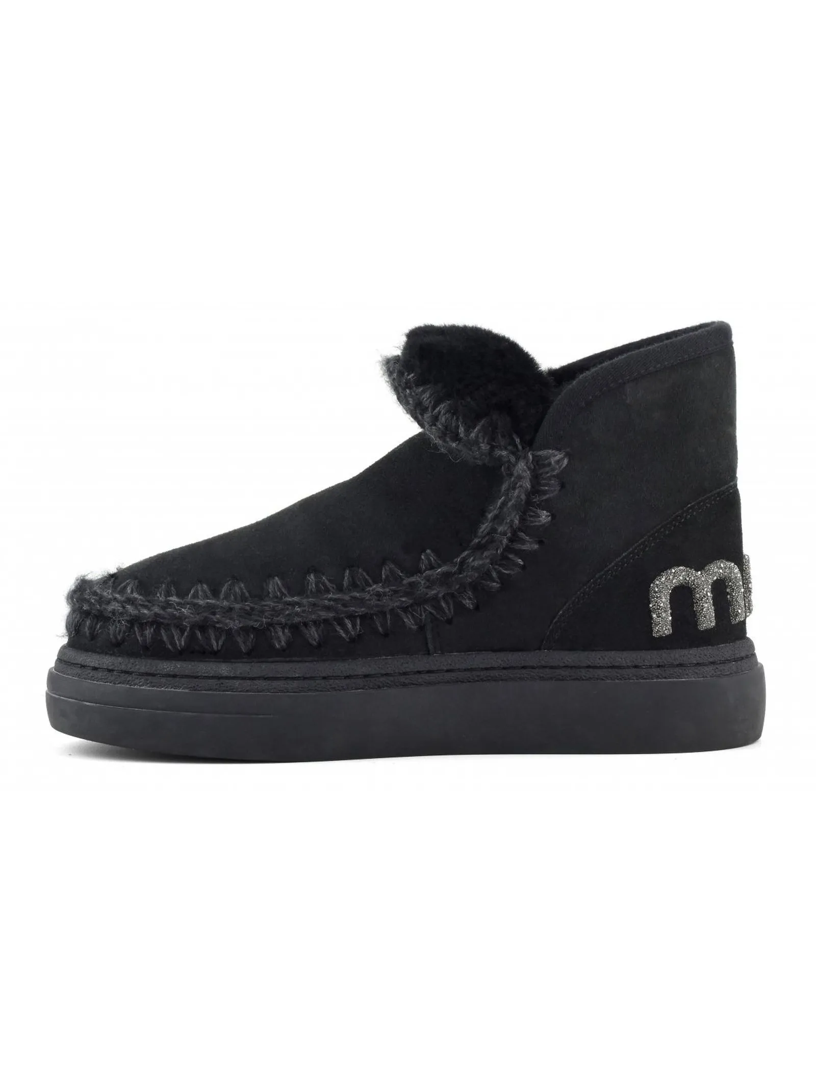 MOU Calzature,Stivali Eskimo sneaker bold in pelle nera 