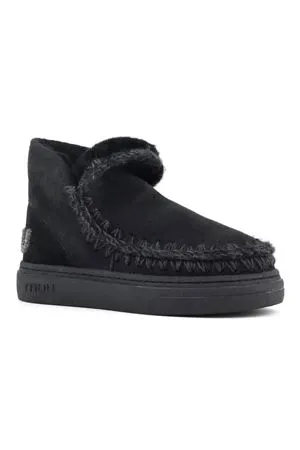 MOU Calzature,Stivali Eskimo sneaker bold in pelle nera 