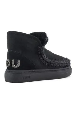 MOU Calzature,Stivali Eskimo sneaker bold in pelle nera 