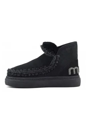 MOU Calzature,Stivali Eskimo sneaker bold in pelle nera 