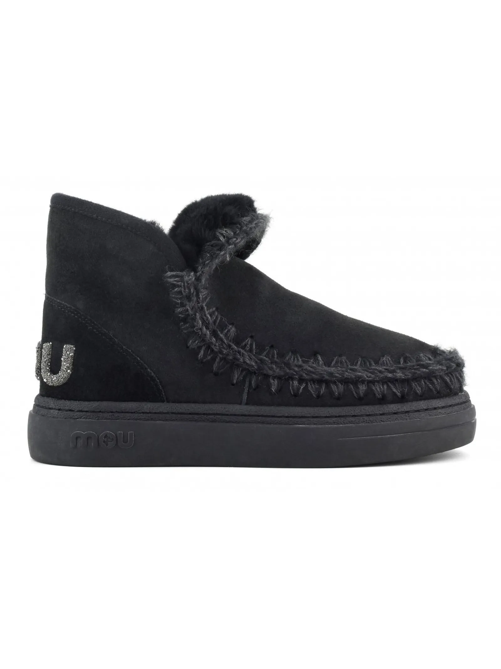 MOU Calzature,Stivali Eskimo sneaker bold in pelle nera 