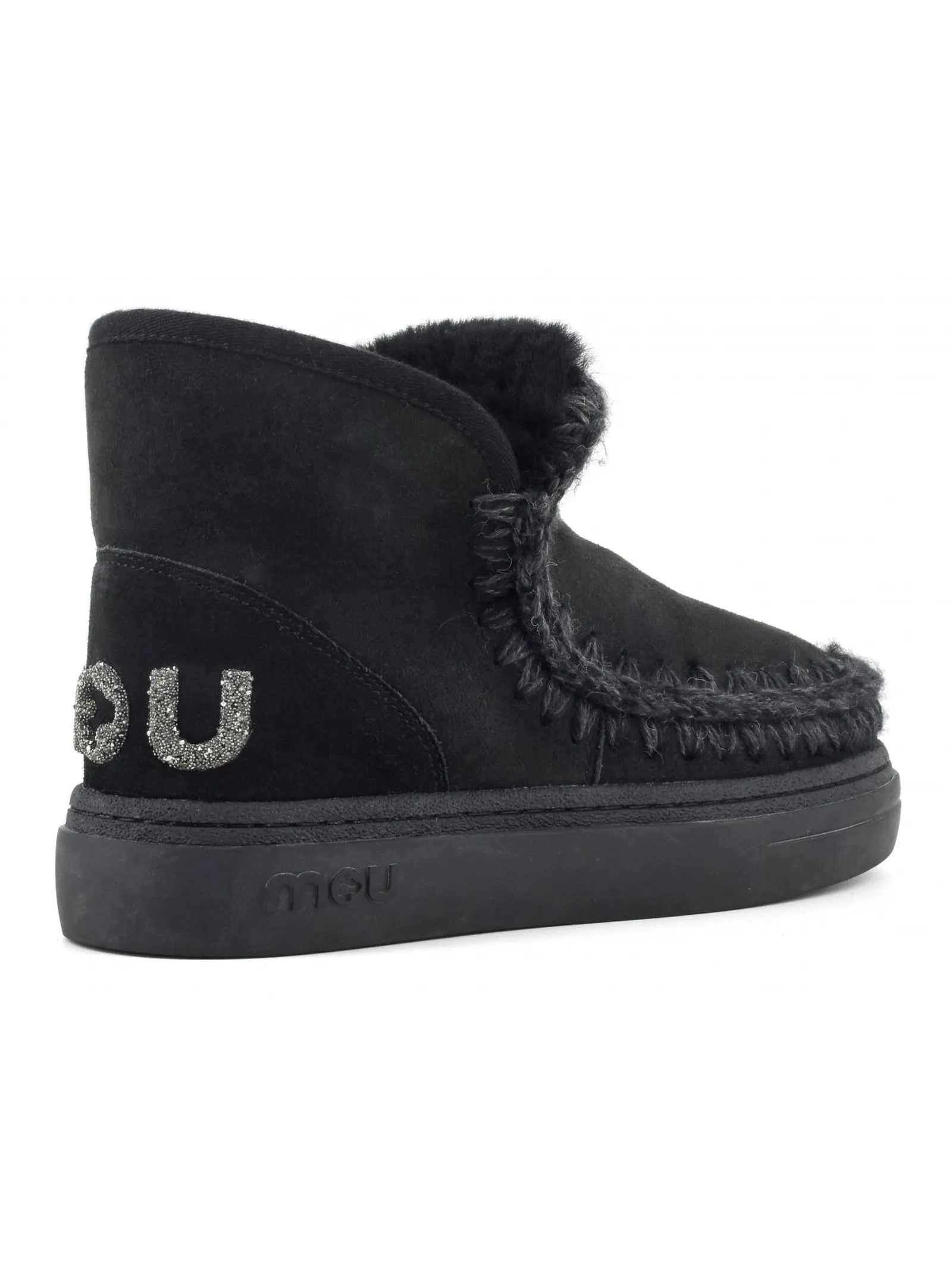 MOU Calzature,Stivali Eskimo sneaker bold in pelle nera 