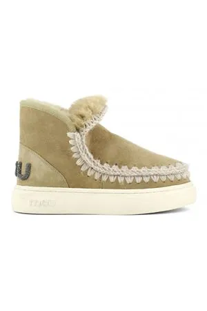 MOU Calzature,Stivali Eskimo sneaker bold in pelle tabacco 