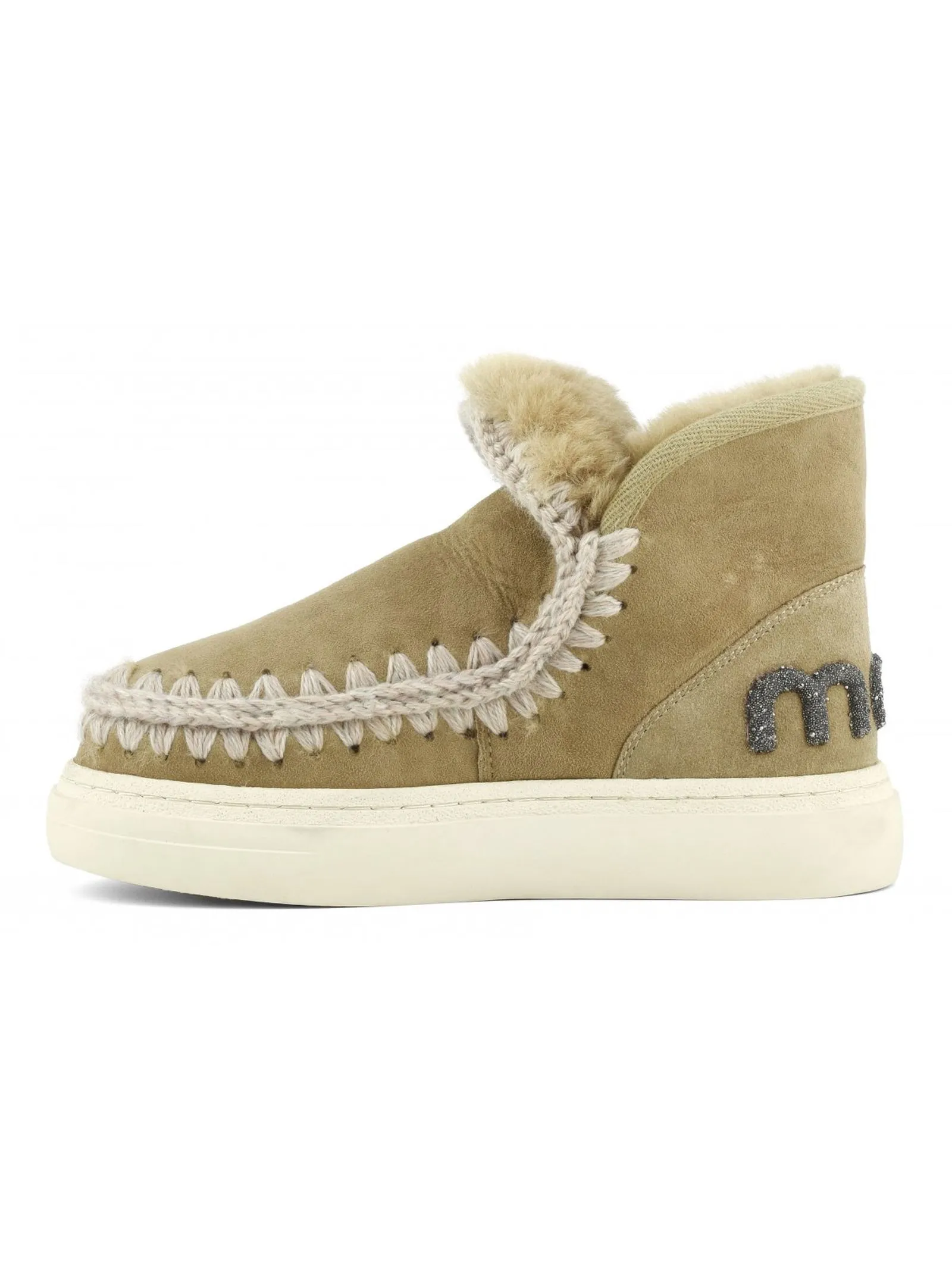 MOU Calzature,Stivali Eskimo sneaker bold in pelle tabacco 