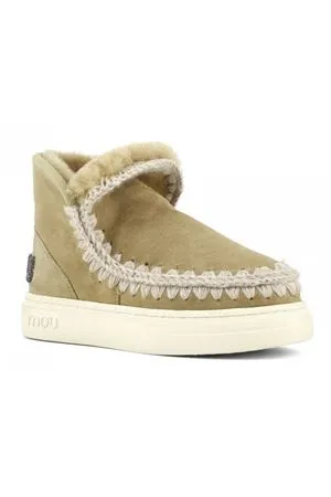 MOU Calzature,Stivali Eskimo sneaker bold in pelle tabacco 