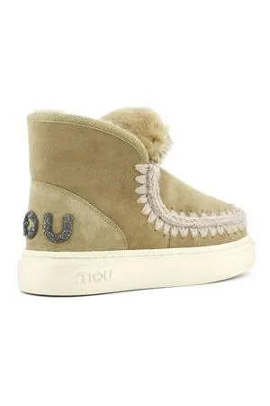 MOU Calzature,Stivali Eskimo sneaker bold in pelle tabacco 