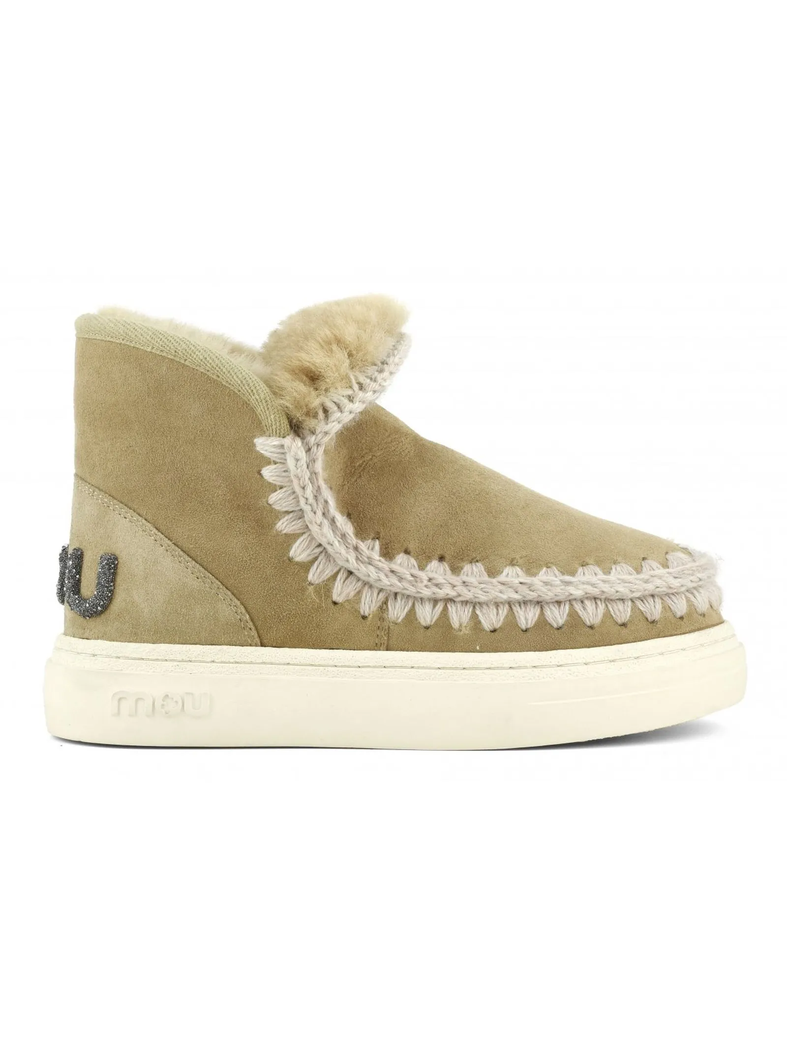 MOU Calzature,Stivali Eskimo sneaker bold in pelle tabacco 