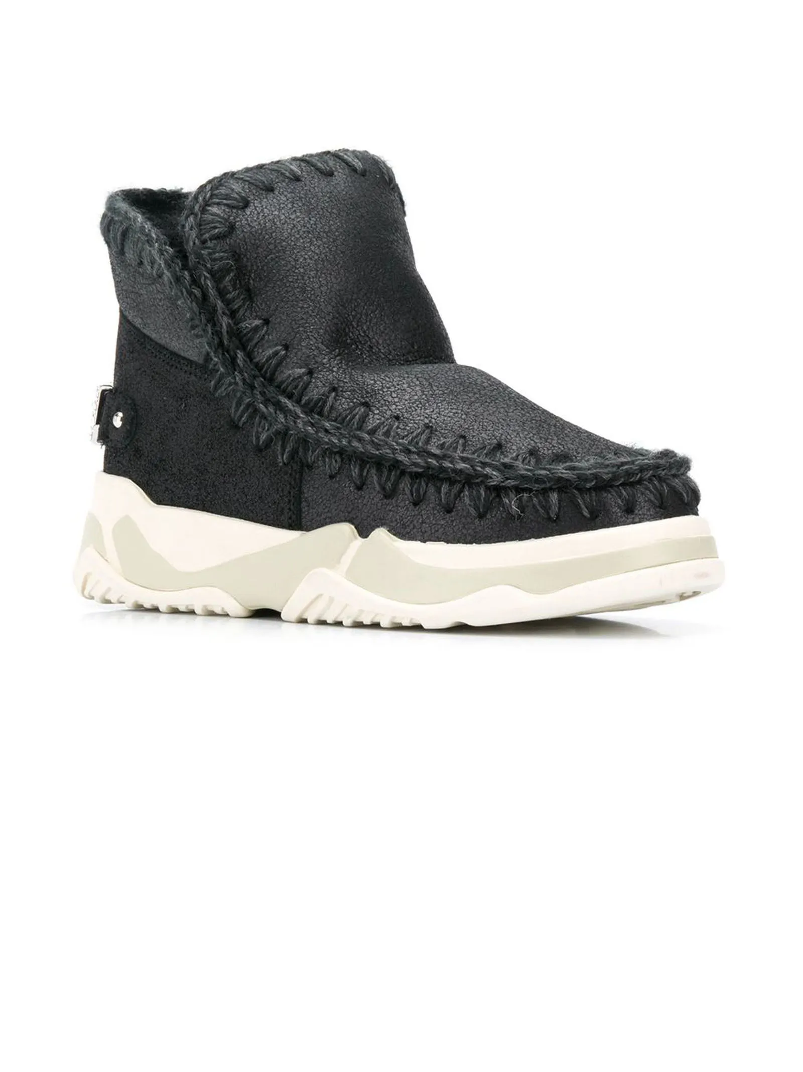 MOU Calzature,Stivali Eskimo trainer rhinestones nero 