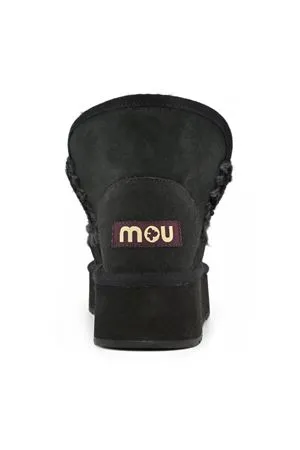 MOU Calzature,Stivali Mini eskimo platform boot in camoscio nero 