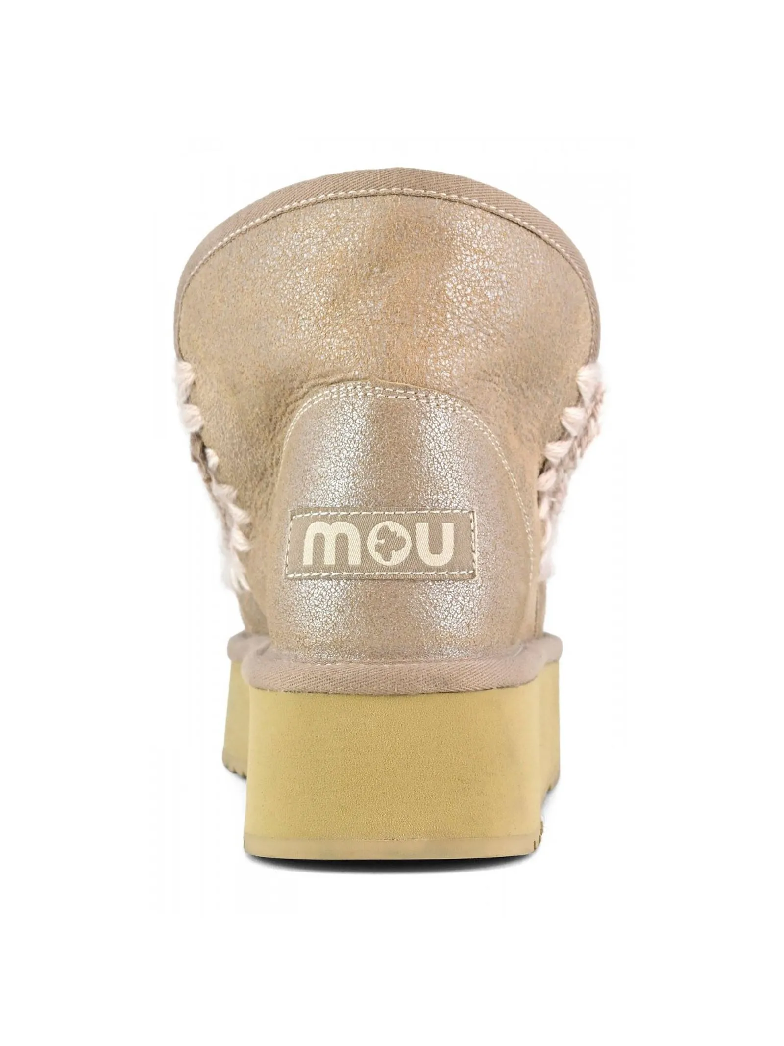 MOU Calzature,Stivali Mini eskimo platform boot nero screpolato 