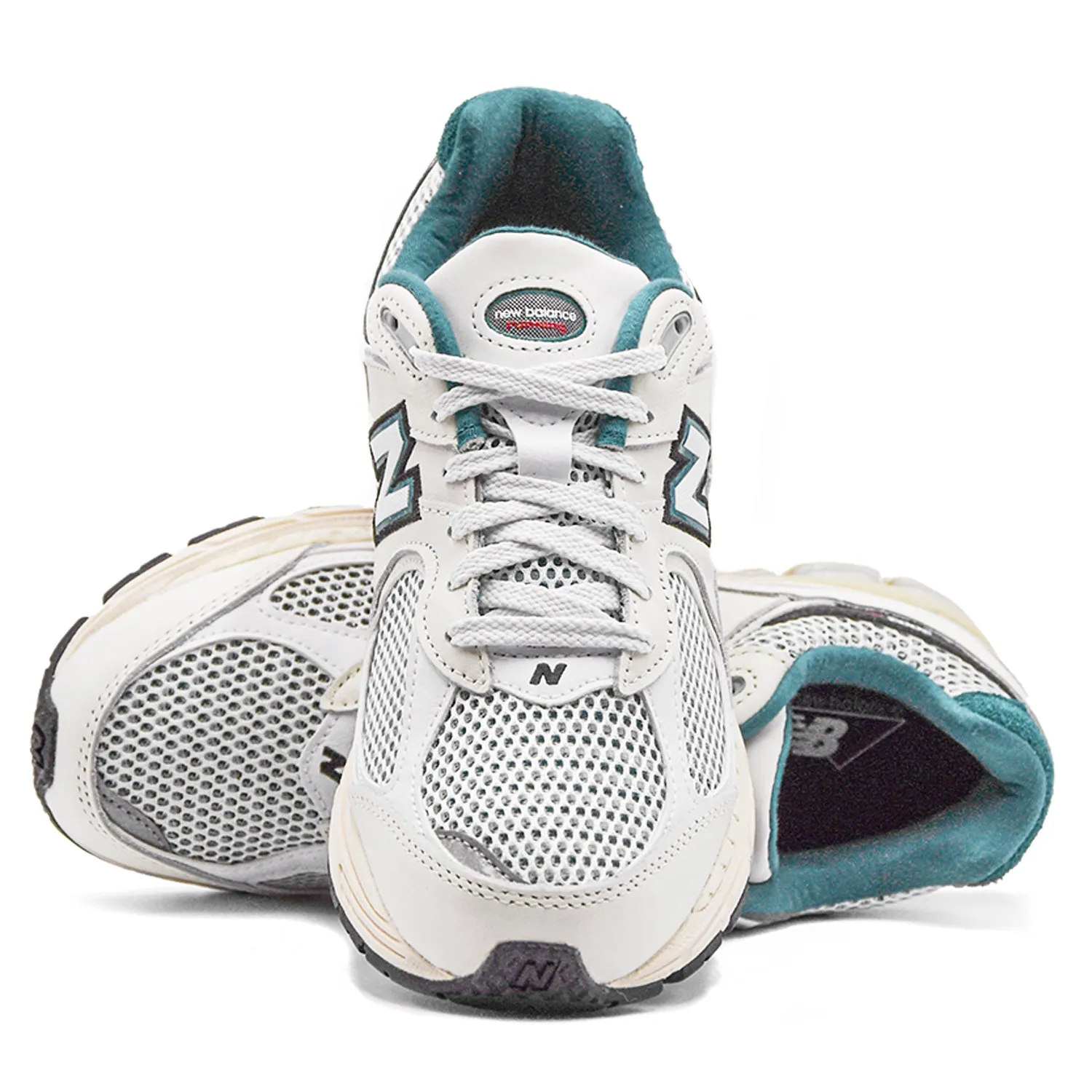 New Balance 2002R Sneakers Uomo Bianco Mesh E Colletto Verde