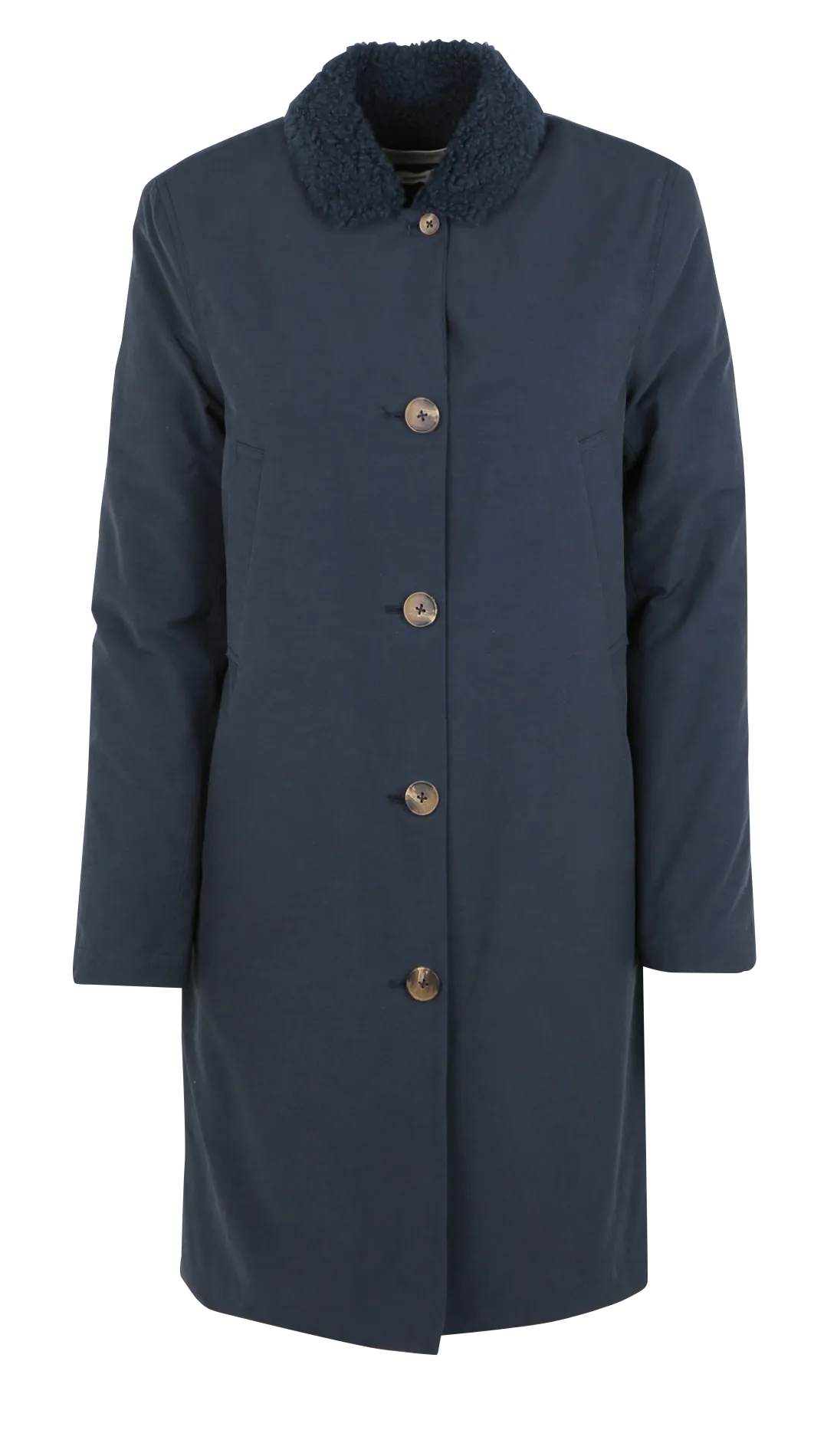  NICE THINGS   Parka con colletto a patta in misto cotone | Blu