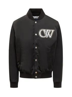 OFF-WHITE Bomber Varsity con Logo  