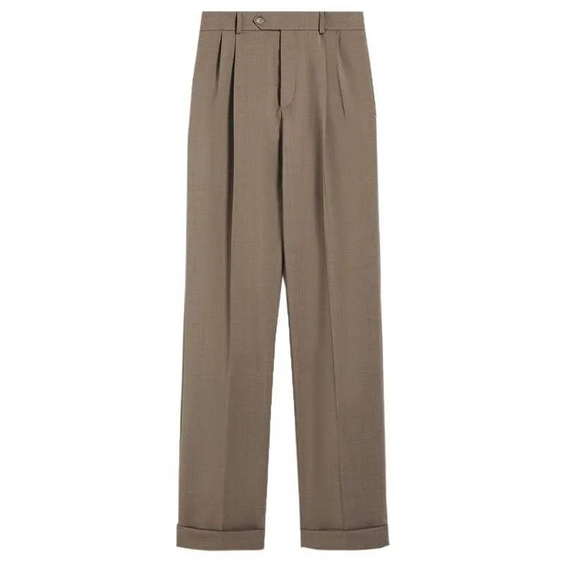 Pantalone a vita bassa in lana stretch Ferito 