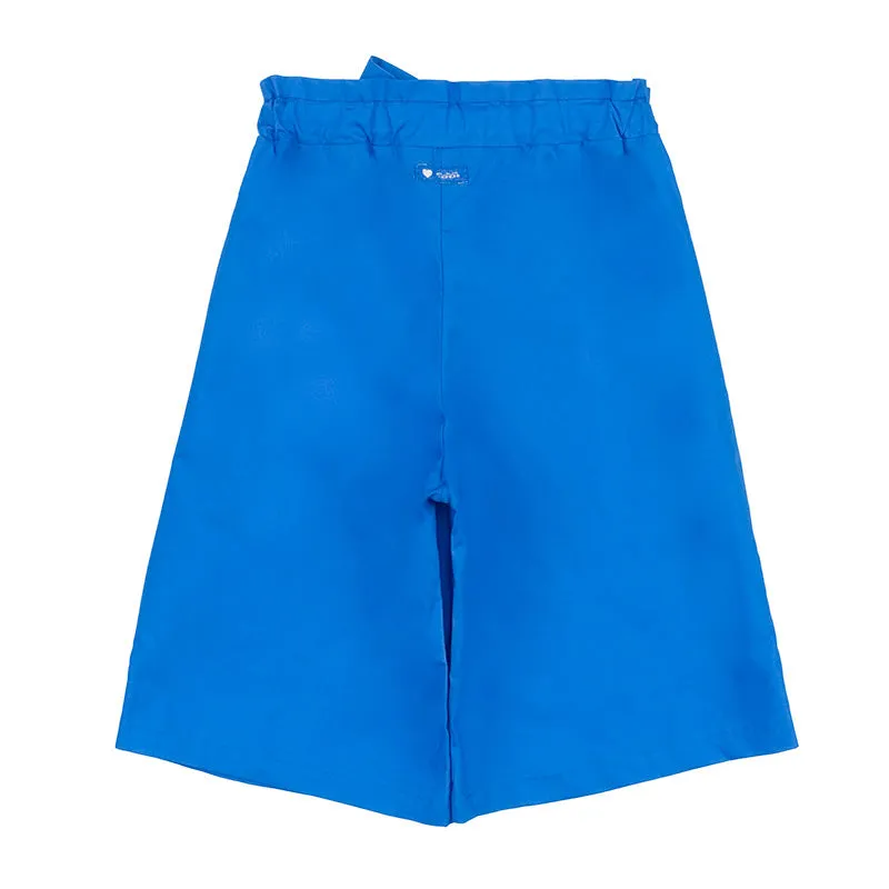 Pantalone ampio blu per neonata e bambina